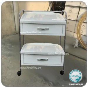 ترالی پانسمان دو کشو دوبل TP03 (رویال طب)