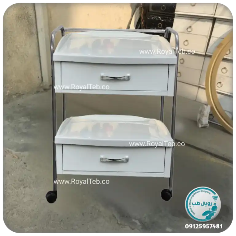ترالی پانسمان دو کشو دوبل TP03 (رویال طب)